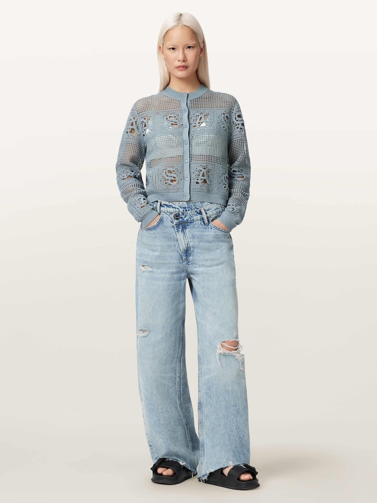 AllSaints Blue Kyra Cardigan - Image 1 of 6