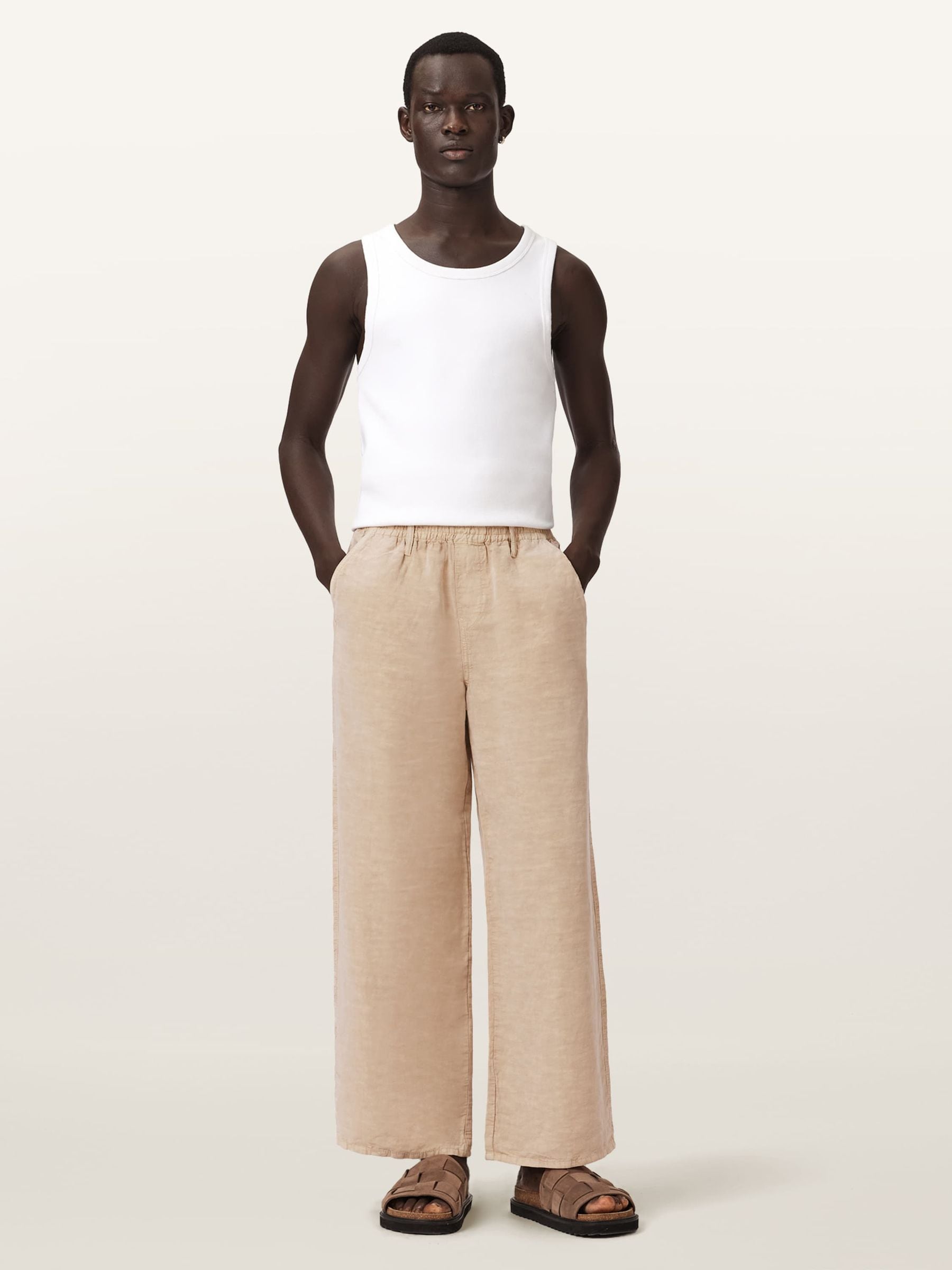 Buy AllSaints Brown Korten Trousers from Next USA
