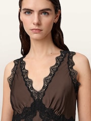 AllSaints Brown Ilka Dress - Image 3 of 7