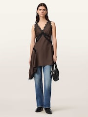 AllSaints Brown Ilka Dress - Image 6 of 7