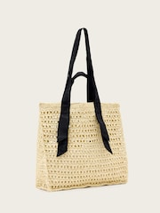 AllSaints Cream Lullah Paper Mesh Bag - Image 3 of 7