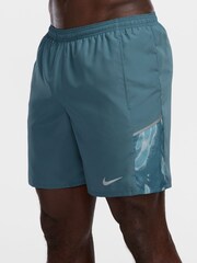 Nike Smokey Blue Miler Dri-FIT 7 inch Brief-Lined Running Shorts - Image 3 of 5