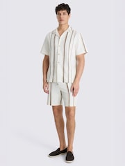 MOSS Natural Cuban Stripe Shirt - Image 2 of 4