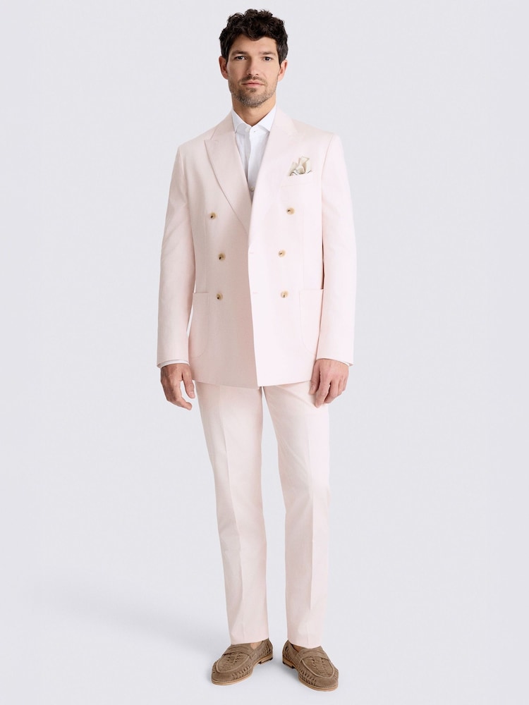 MOSS Pink Tailored Fit Cotton Suit Jacket - Image 2 of 5