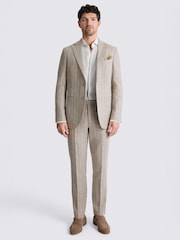 MOSS Natural Tailored Fit Stripe Suit Jacket - Image 2 of 5