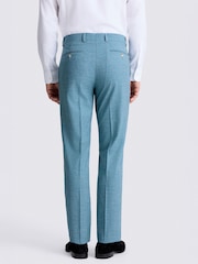 MOSS Teal Tailored Fit Slub Suit Trousers - Image 2 of 3