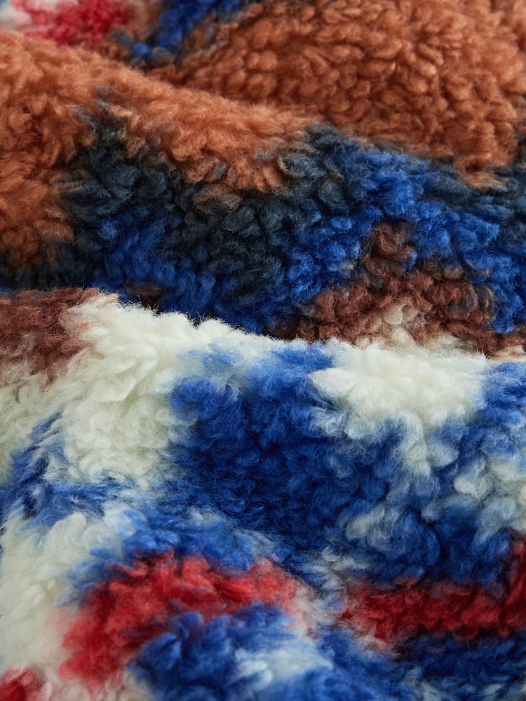 Burnt Orange Fairisle Borg Jacket - Image 5 of 5 Burnt Orange Fairisle Borg Jacket - Image 5 of 5