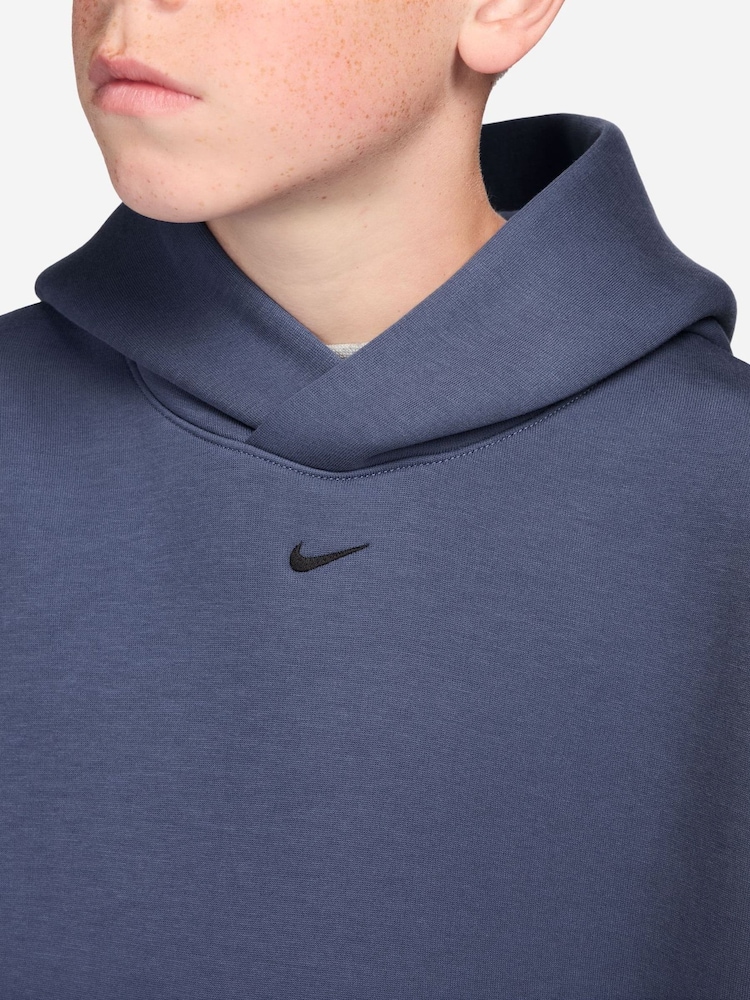 Nike Diffused Blue Sportswear Tech Fleece Oversized Pullover Hoodie - Image 3 of 3 Nike Diffused Blue Sportswear Tech Fleece Oversized Pullover Hoodie - Image 3 of 3