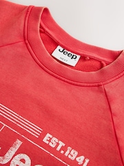 Red Washed Jeep Licence Graphic Sweatshirt - Image 2 of 3