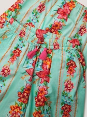 Monsoon Green Vintage Floral Tank Top & Trousers Set - Image 5 of 5