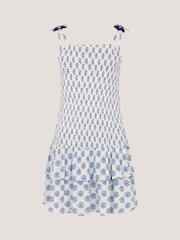 Monsoon Floral Print Smocked Dress - Image 1 of 3