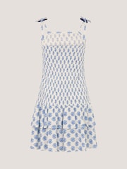 Monsoon Floral Print Smocked Dress - Image 2 of 3