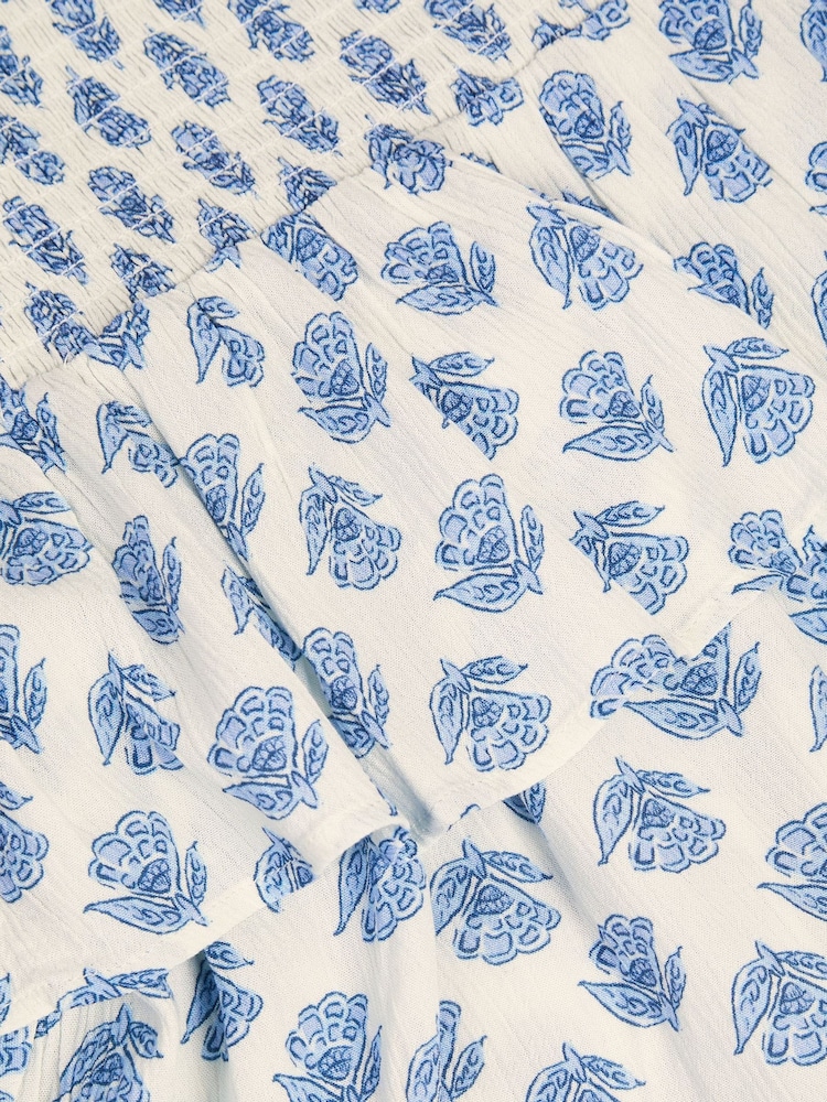 Monsoon Floral Print Smocked Dress - Image 3 of 3 Monsoon Floral Print Smocked Dress - Image 3 of 3