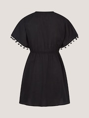 Monsoon Black Floral Embroidered Kaftan - Image 2 of 3