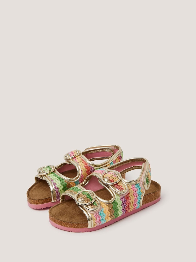 Monsoon Rainbow Stripe Sandals - Image 1 of 3