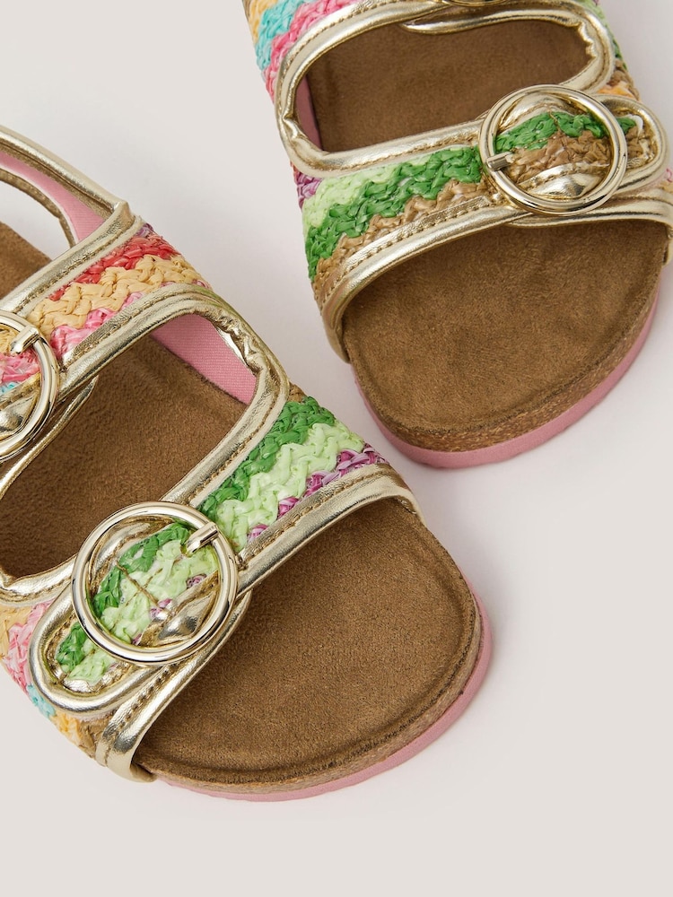 Monsoon Rainbow Stripe Sandals - Image 3 of 3