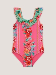 Monsoon Tropical Floral Frill Swimsuit - Bild 2 von 4