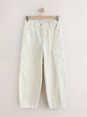 Ecru Barrel Leg Cargo Trousers - Image 5 of 7