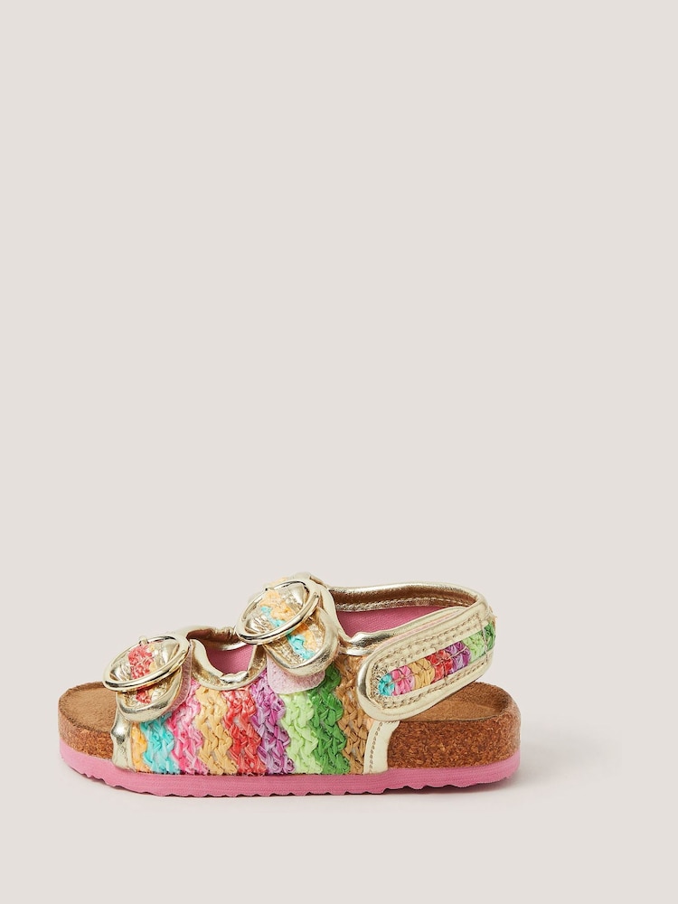 Monsoon Baby Rainbow Stripe Sandals - Image 2 of 3