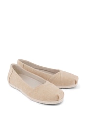 Toms Gold Alpargata Ballet Shoes - Image 2 of 5
