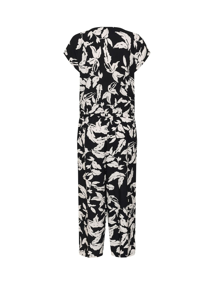 Kaffe Black KaMira V-Neck Floral Jumpsuit - Image 4 of 4