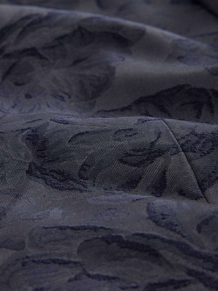 Navy Jacquard Single Breasted Blazer - Image 7 of 7