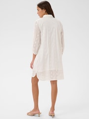 Kaffe White KAdona Cotton Shirt Dress - Image 2 of 6
