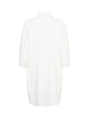 Kaffe White KAdona Cotton Shirt Dress - Image 6 of 6