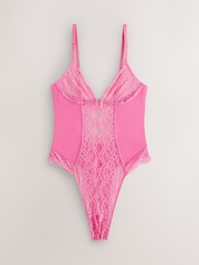 Pink Glamour Crotchless Bodysuit - Image 1 of 4