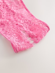 Pink Glamour Crotchless Bodysuit - Image 3 of 4