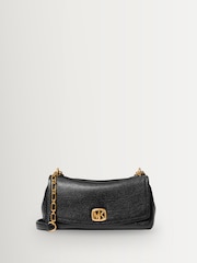 Michael Kors Black Bryant Turnlock Convertible Chain Shoulder Bag - Image 1 of 4