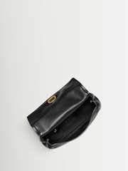 Michael Kors Black Bryant Turnlock Convertible Chain Shoulder Bag - Image 3 of 4