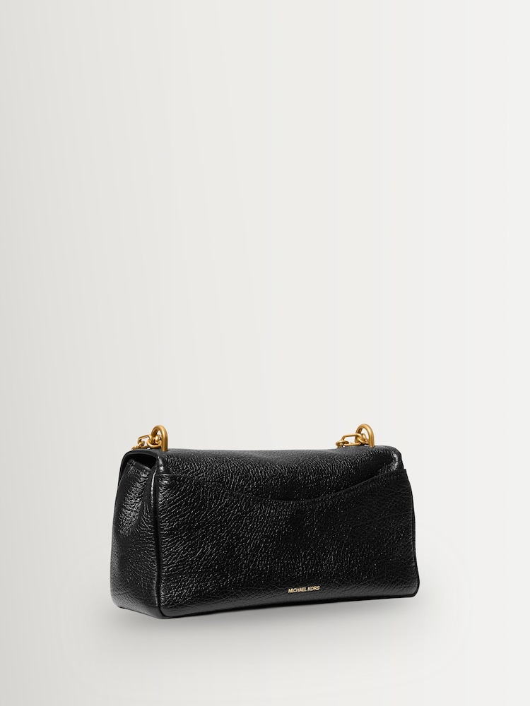 Michael Kors Black Bryant Turnlock Convertible Chain Shoulder Bag - Image 4 of 4