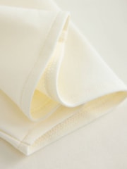 Ecru Asymmetric Folded Neckline Short Sleeved Top - Image 5 of 6