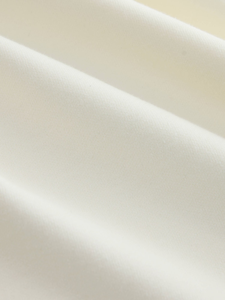 Ecru Asymmetric Folded Neckline Short Sleeved Top - Image 6 of 6 Ecru Asymmetric Folded Neckline Short Sleeved Top - Image 6 of 6
