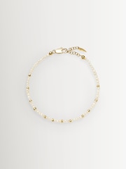 Missoma Gold Tone Micro Pearl Beaded Bracelet - Image 1 of 2