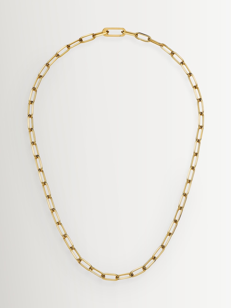 Missoma Gold Classic Paperclip Chain Necklace - Image 1 of 4 Missoma Gold Classic Paperclip Chain Necklace - Image 1 of 4