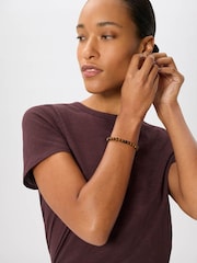 Whistles Purple Posie Double Trim T-Shirt - Image 1 of 4