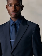 海軍藍 - N. Premium Tailored Fit Motionflex Stretch With Wool Suit Jacket - 圖片 1/11