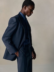 海軍藍 - N. Premium Tailored Fit Motionflex Stretch With Wool Suit Jacket - 圖片 4/11