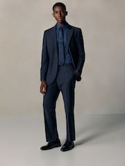 海軍藍 - N. Premium Tailored Fit Motionflex Stretch With Wool Suit Trousers - 圖片 1/9