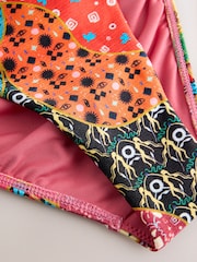 Never Fully Dressed Pink/Orange Mosaic High Waist Bikini Briefs - Image 5 of 7