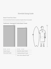 SlowTide Dusty Blue Sunny Cotton Matisse Beach Towel - Image 5 of 5