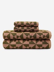 SlowTide Mousse Bex Cotton Printed Patterned Bath Towel - Image 2 of 5