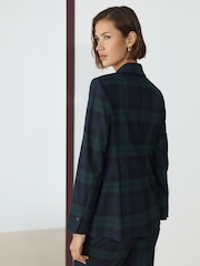 Črna/zelena - Check Double Breasted Blazer - Slika 2 iz 6