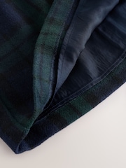 Marine/Vert - N.Premium Check Mini Skirt with Wool - Image 9 de 9
