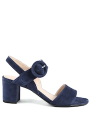Jones Bootmaker Navy Suede Garnett Smart Leather Sandals - Image 1 of 4