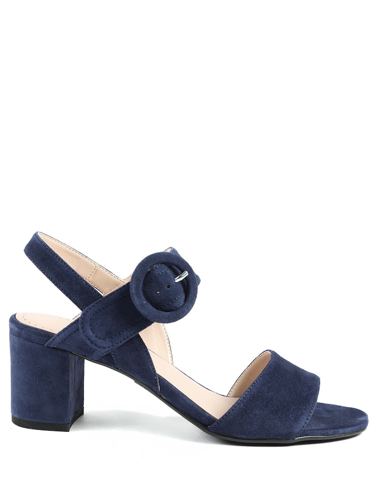 Jones Bootmaker Navy Suede Garnett Smart Leather Sandals - Image 1 of 4