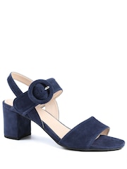 Jones Bootmaker Navy Suede Garnett Smart Leather Sandals - Image 2 of 4