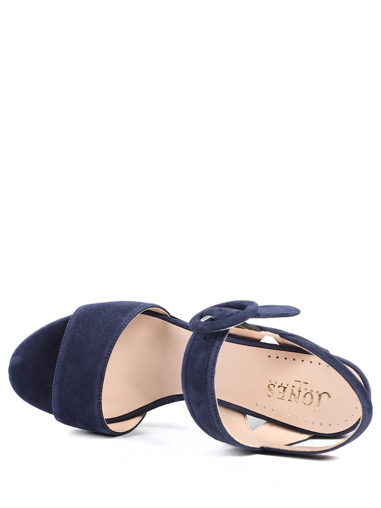 Jones Bootmaker Navy Suede Garnett Smart Leather Sandals - Image 6 of 6